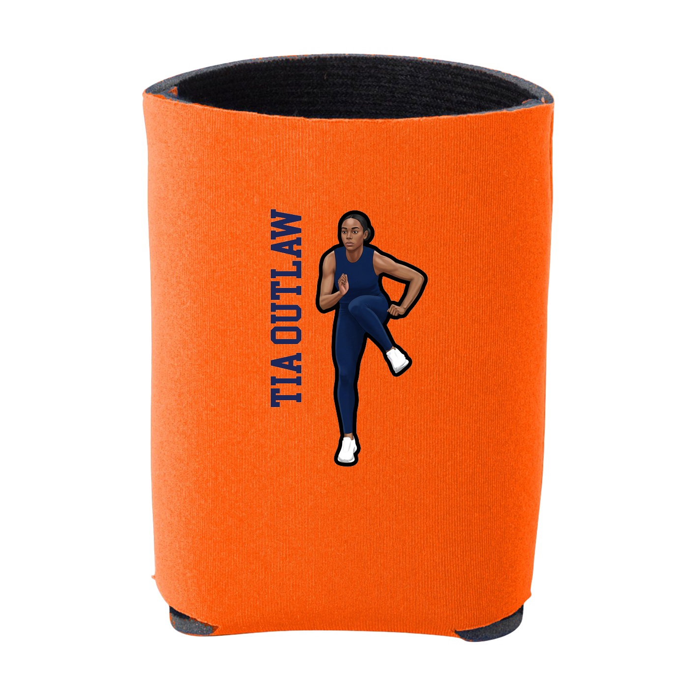 Can Holder — Name Vertical in Orange