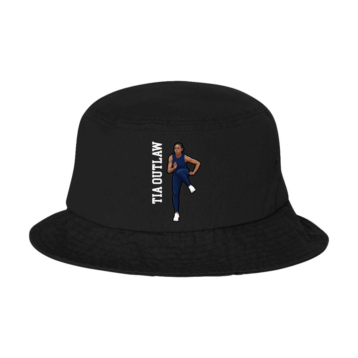 Bucket Cap — Name Vertical in Black
