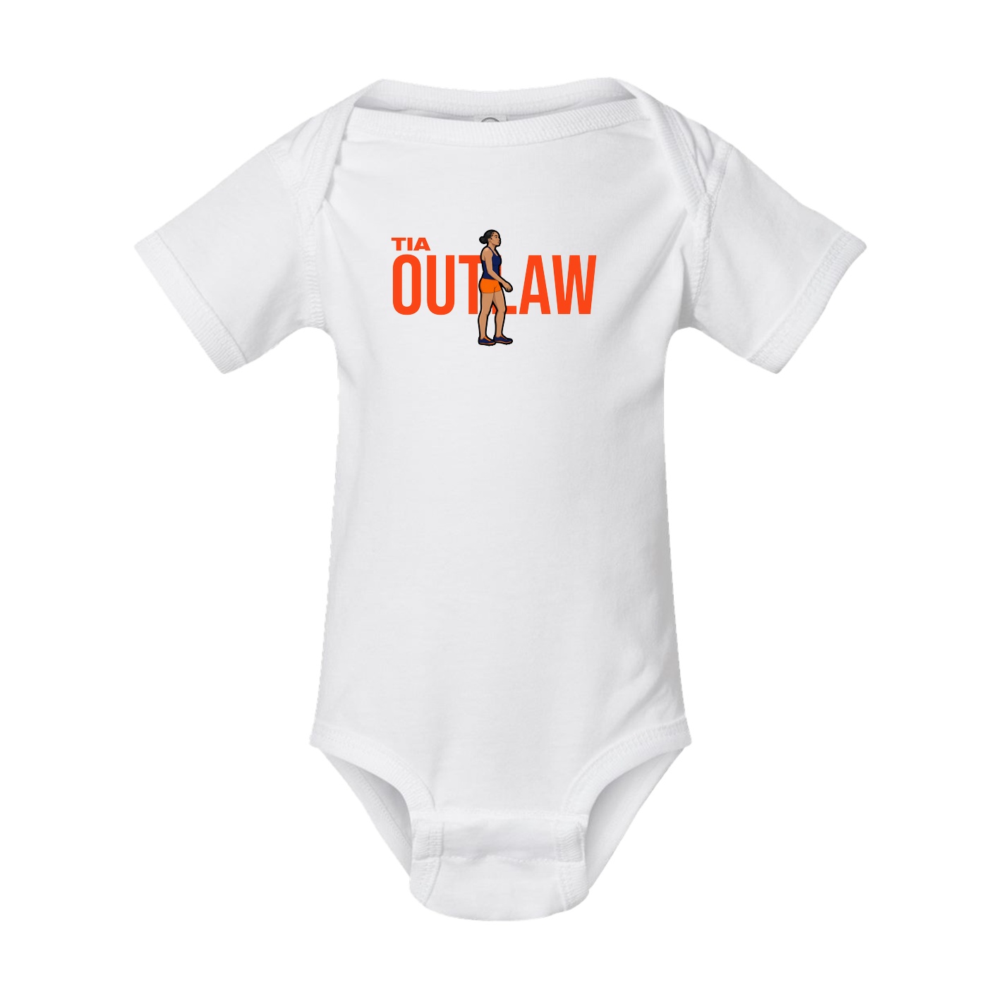 Baby Onesie — Player Name in White