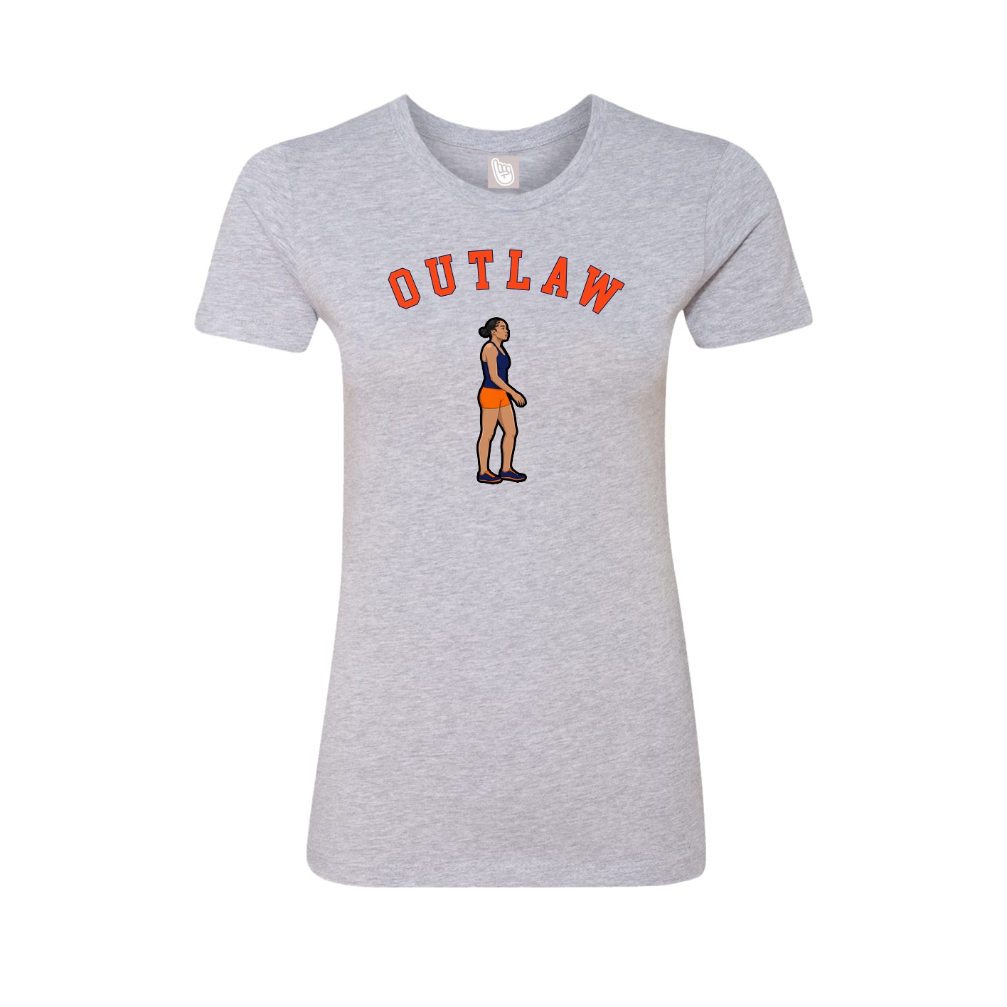 Fitted Women's Tee — Shirsey Arch in Grey