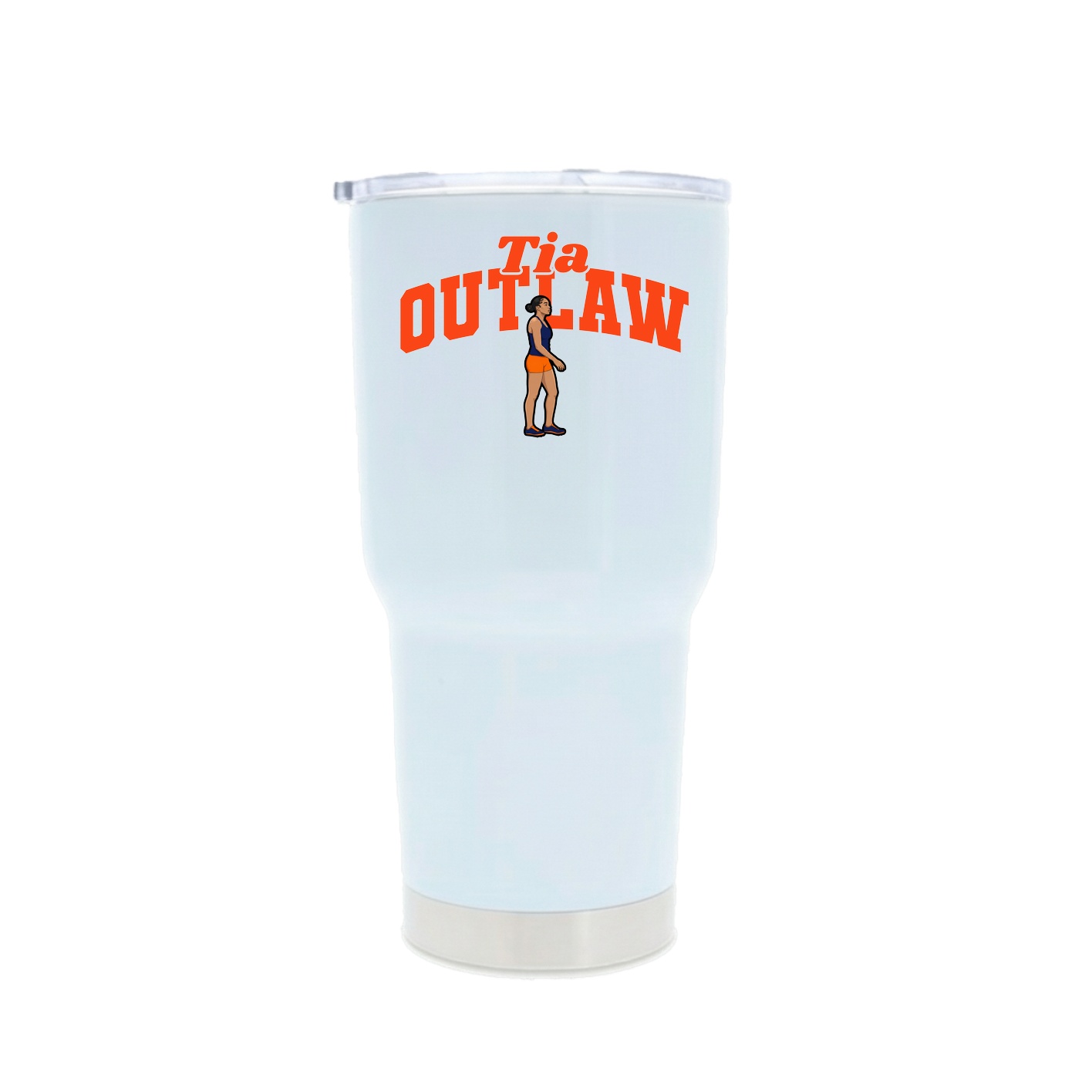 30oz Stainless Steel Tumbler — Signature Arch in White