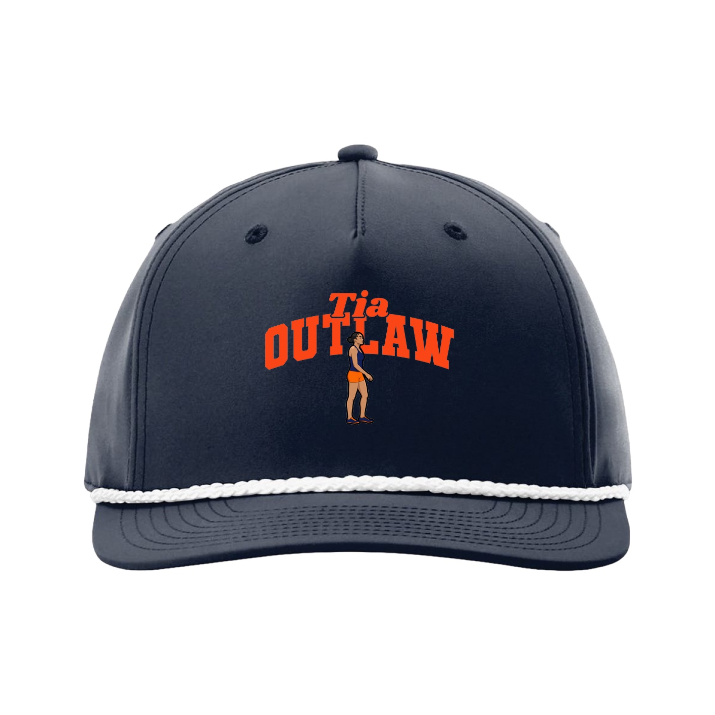 Five-Panel Classic Rope Cap — Signature Arch in Navy