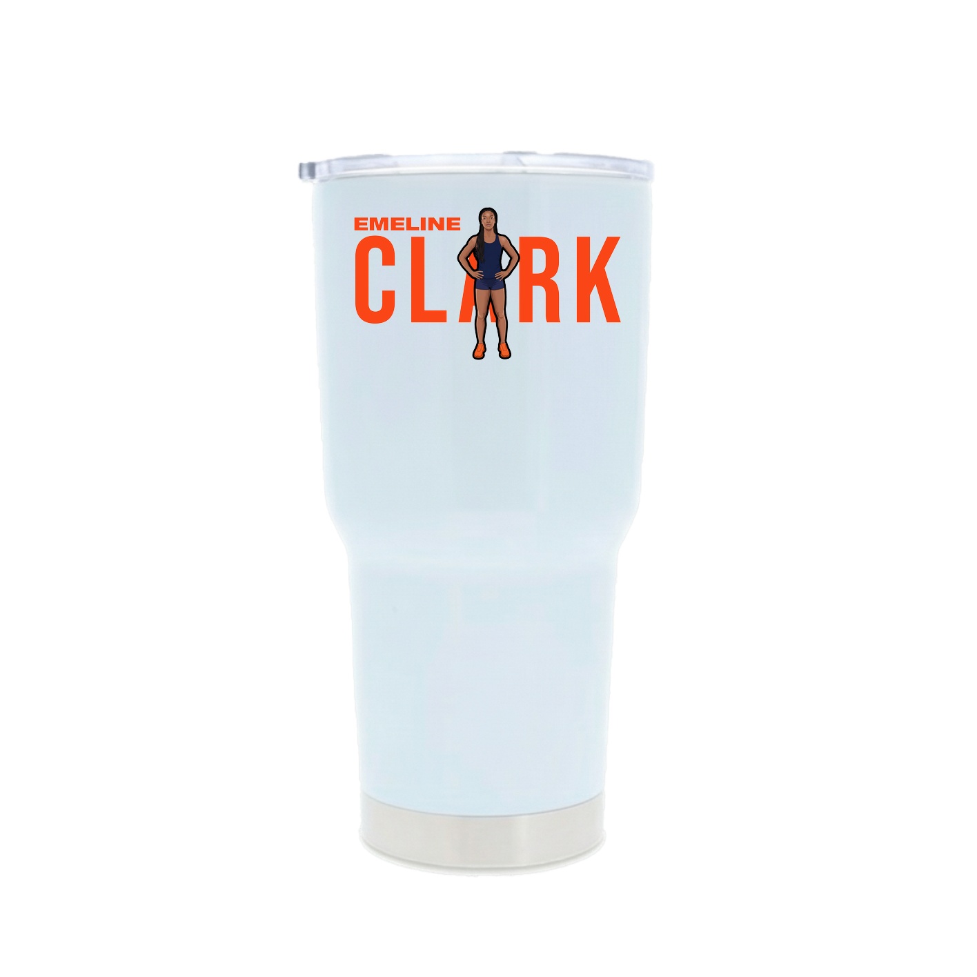 30oz Stainless Steel Tumbler — Player Name in White