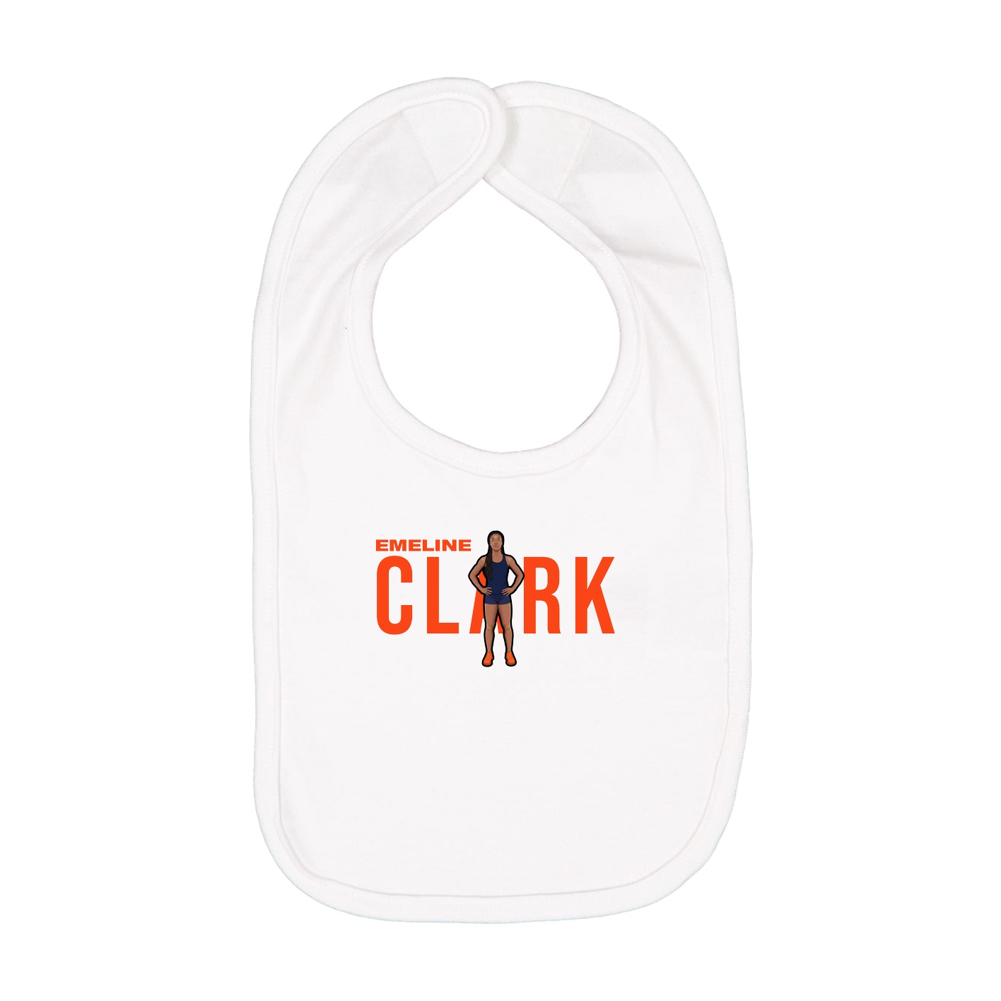 Infant Bib — Player Name in White