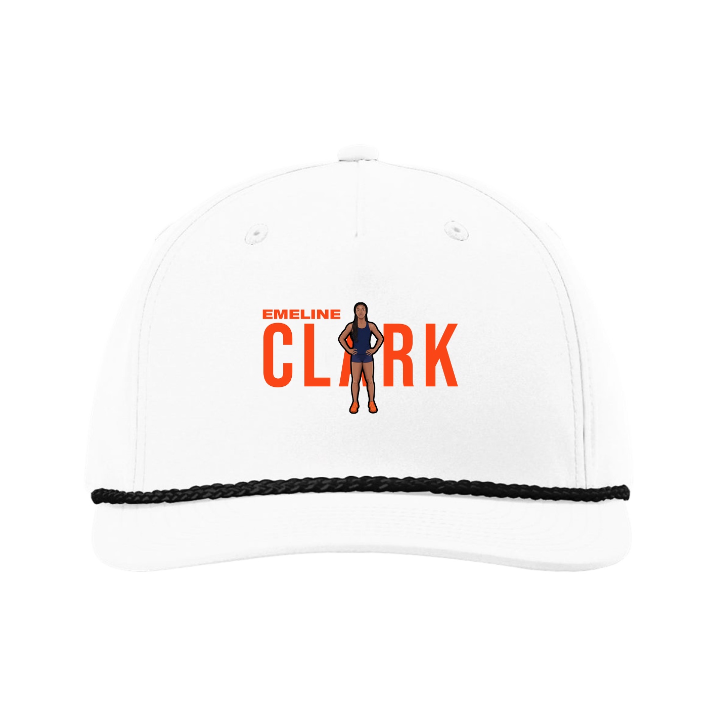 Five-Panel Classic Rope Cap — Player Name in White