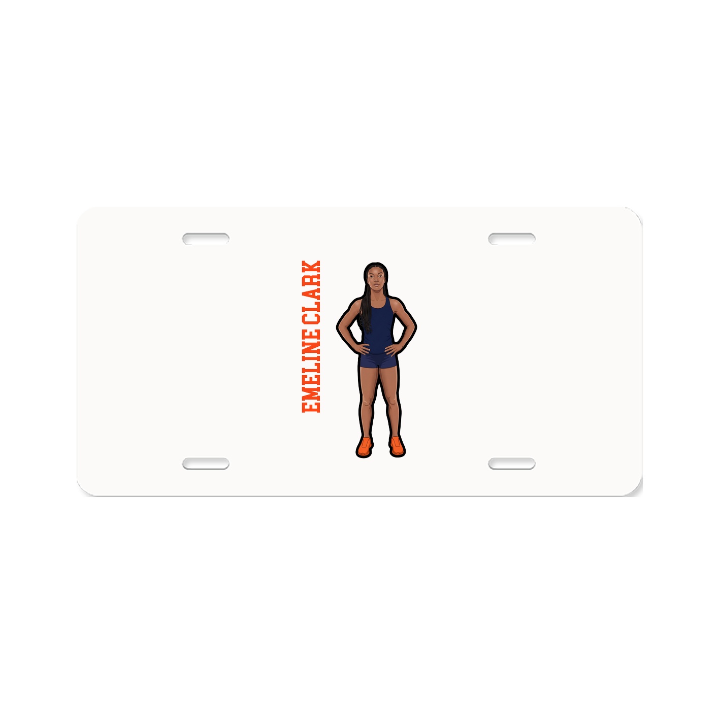 License Plate — Name Vertical in Classic