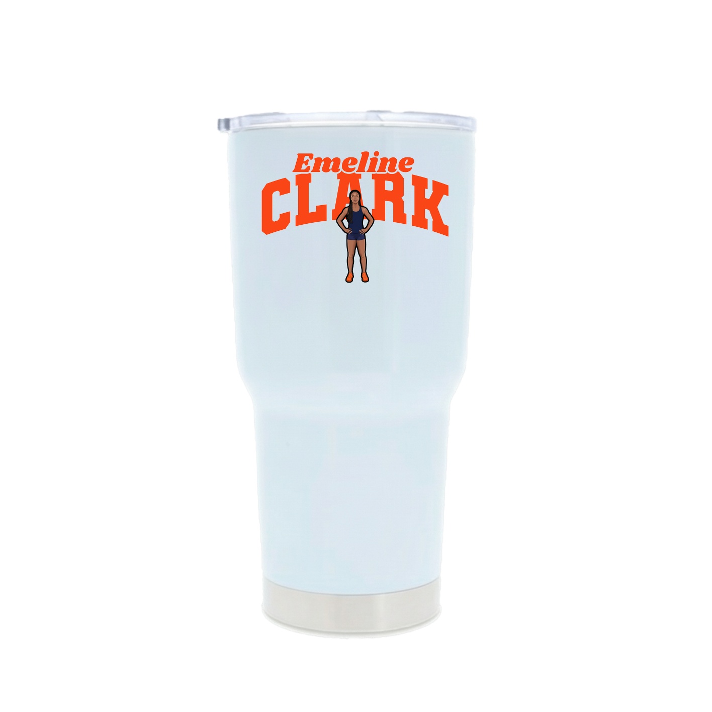 30oz Stainless Steel Tumbler — Signature Arch in White