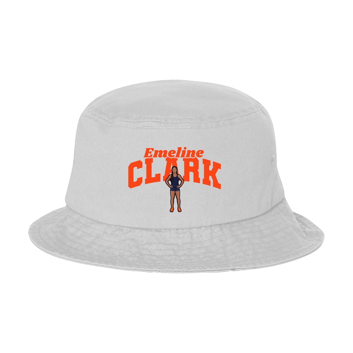 Bucket Cap — Signature Arch in White