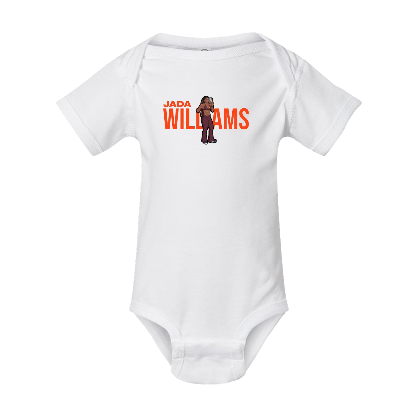 Baby Onesie — Player Name in White