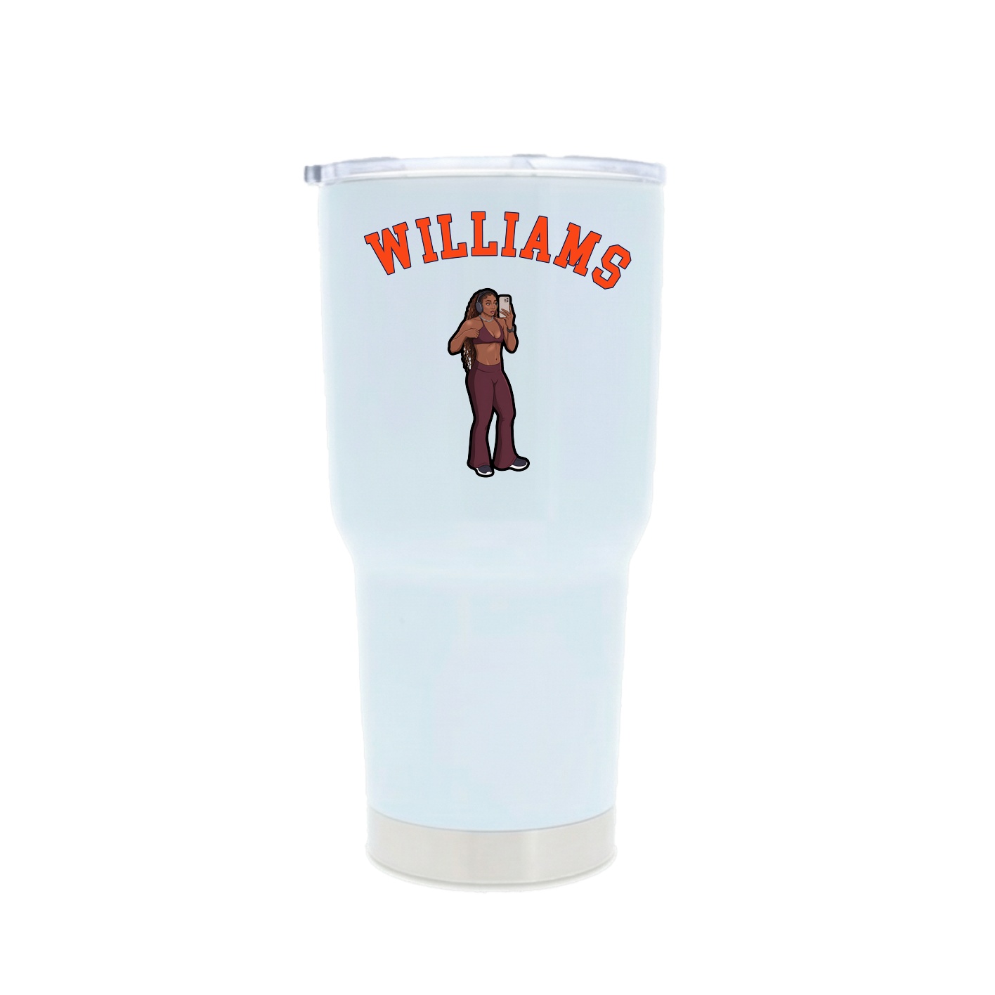 30oz Stainless Steel Tumbler — Shirsey Arch in White