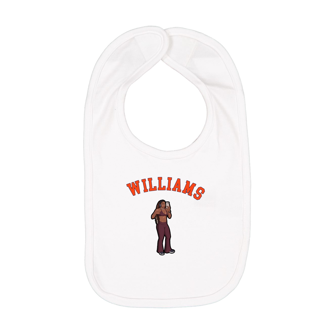 Infant Bib — Shirsey Arch in White