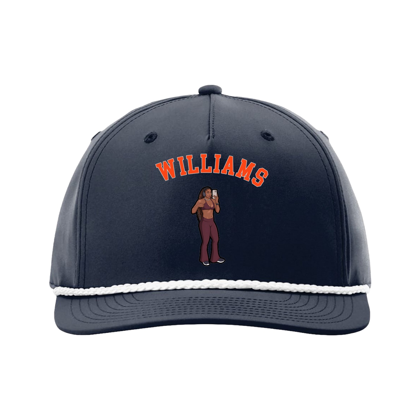 Five-Panel Classic Rope Cap — Shirsey Arch in Navy