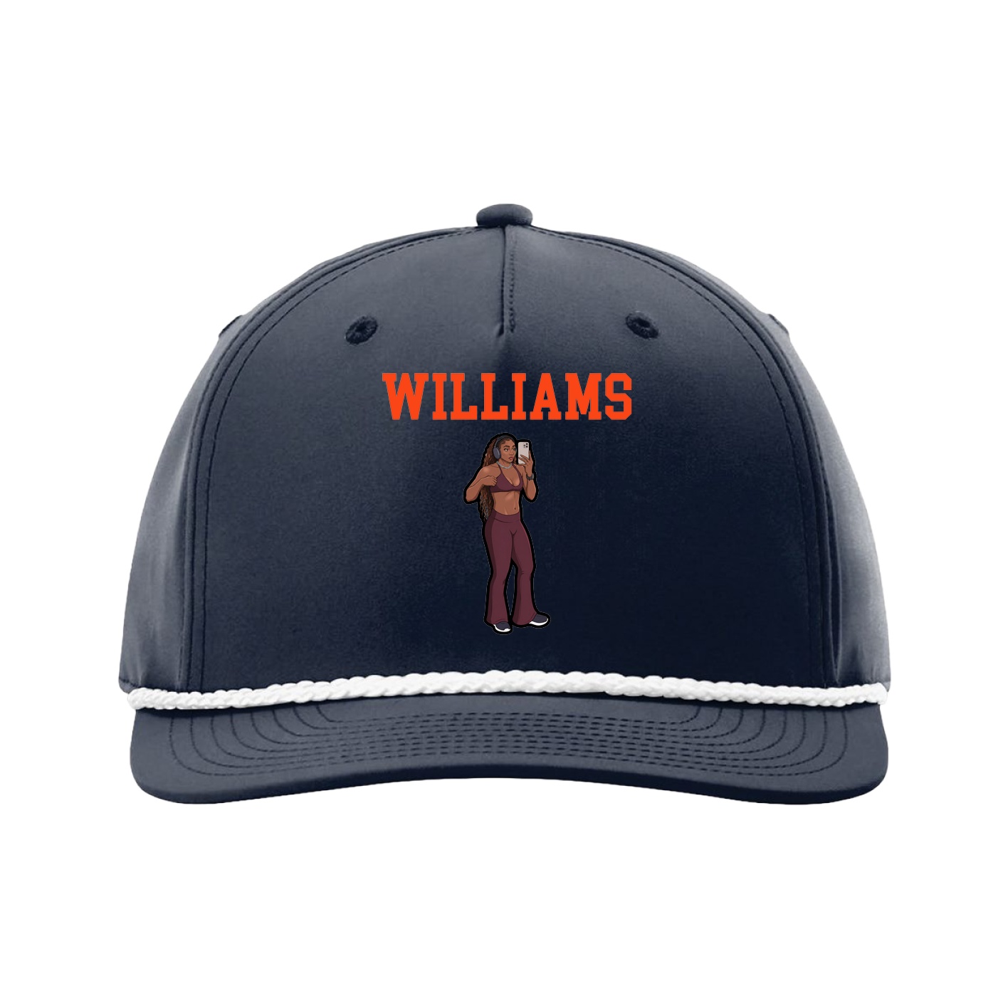 Five-Panel Classic Rope Cap — Shirsey in Navy