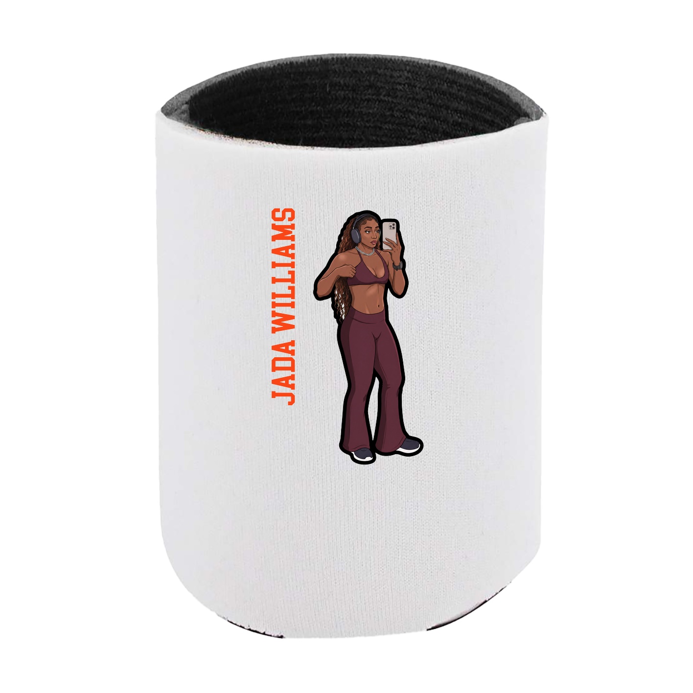 Can Holder — Name Vertical in White