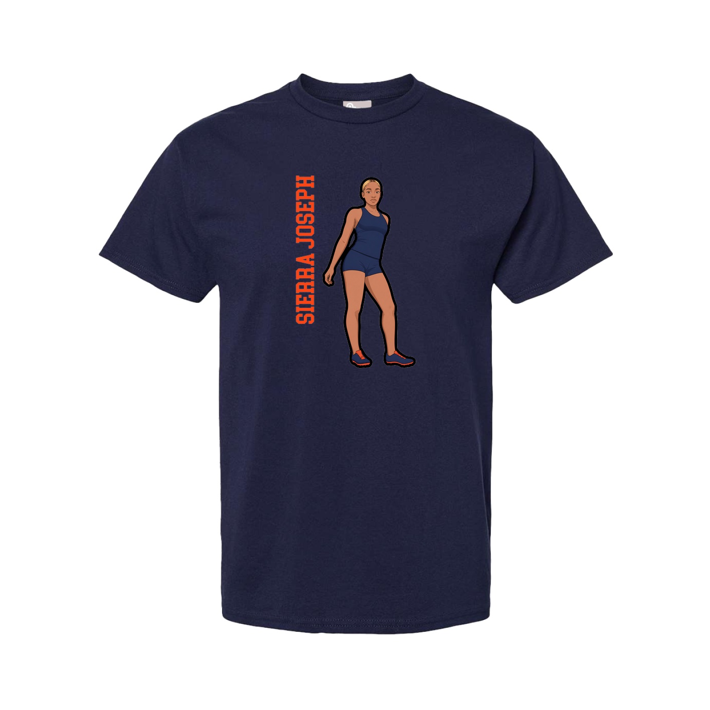 Tee — Name Vertical in Navy