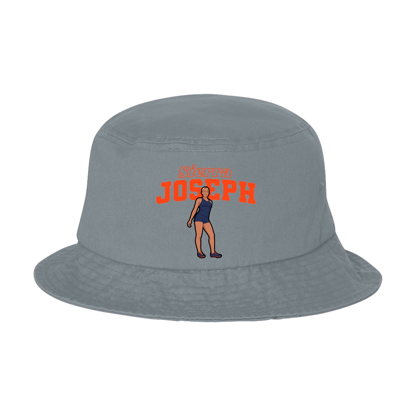 Bucket Cap — Name Arch in Grey