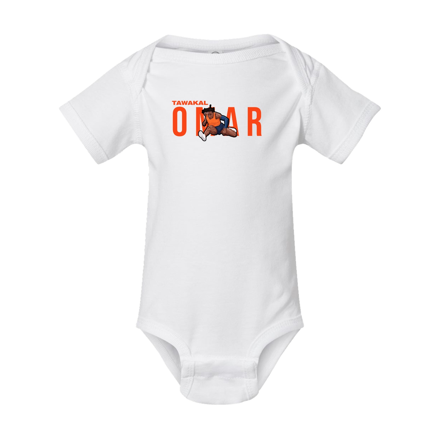 Baby Onesie — Player Name in White