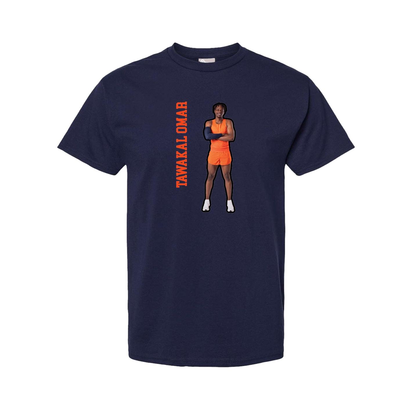 Tee — Name Vertical in Navy
