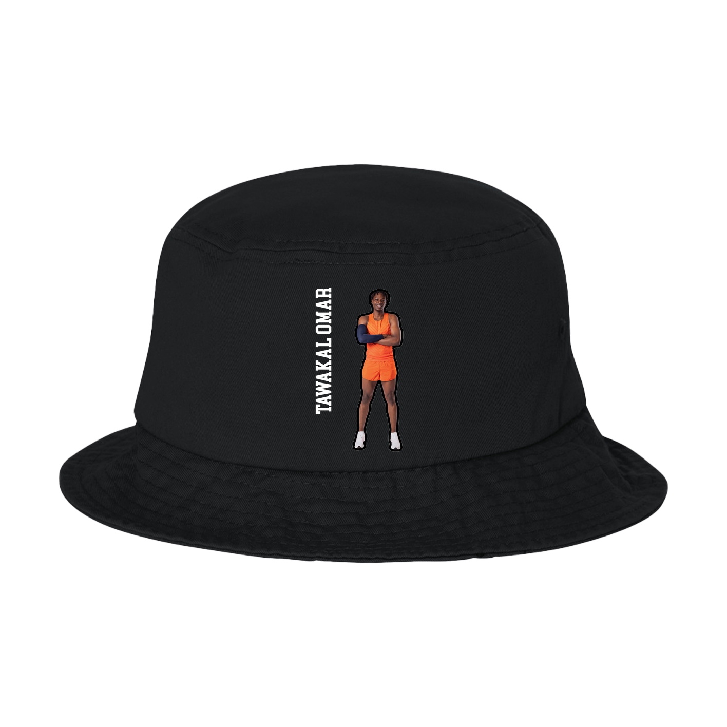 Bucket Cap — Name Vertical in Black