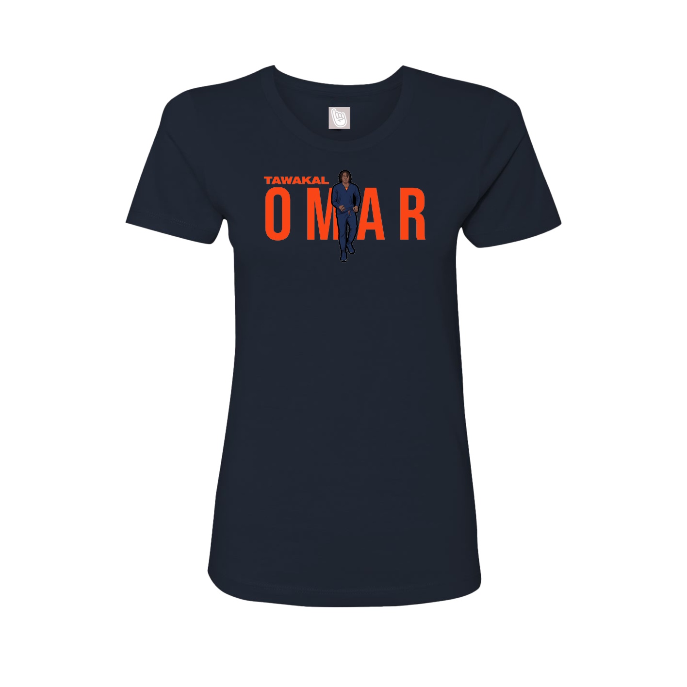 Fitted Women's Tee — Player Name in Navy