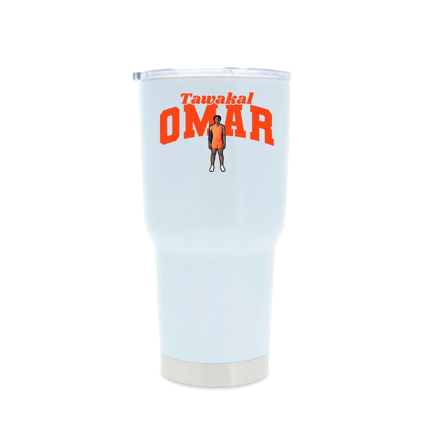 30oz Stainless Steel Tumbler — Signature Arch in White