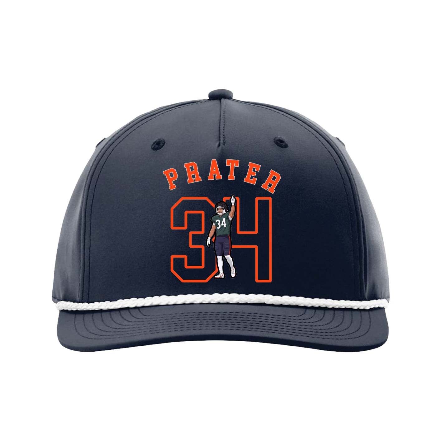 Five-Panel Classic Rope Cap — Shirsey Arch in Navy