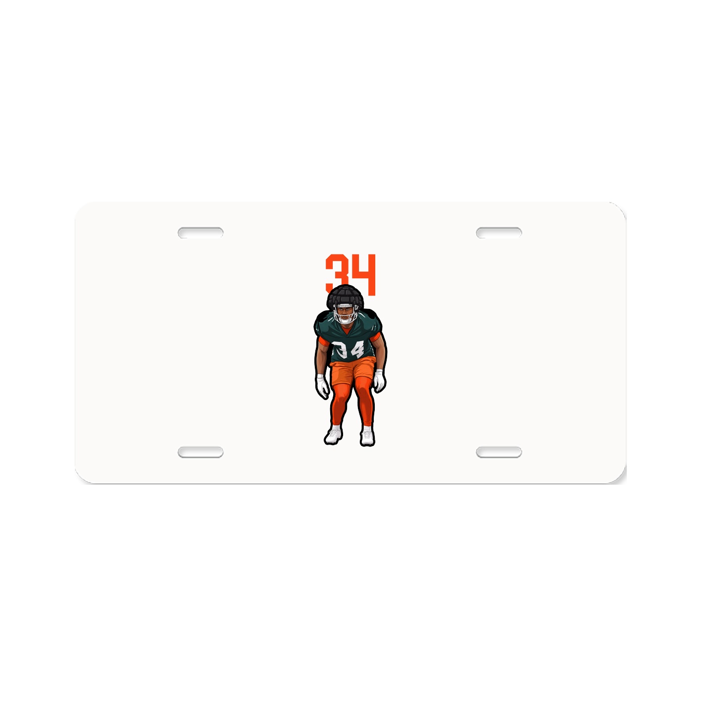 License Plate — Number Top in Classic