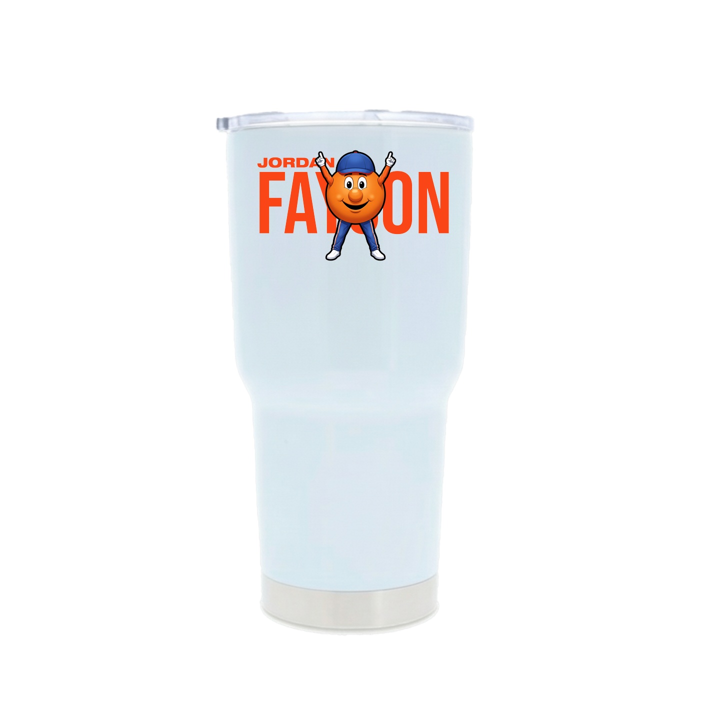 30oz Stainless Steel Tumbler — Player Name in White