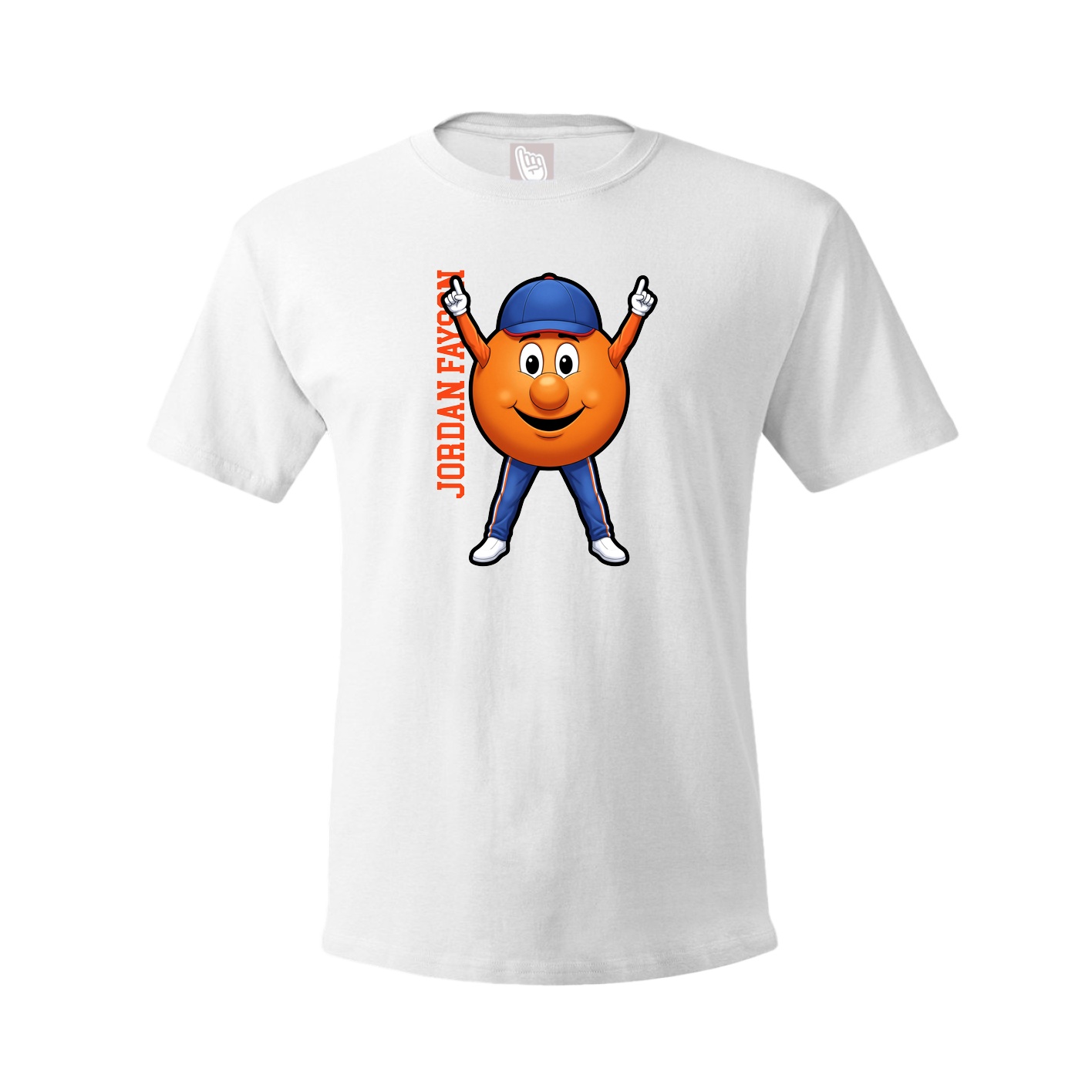 Tee — Name Vertical in White