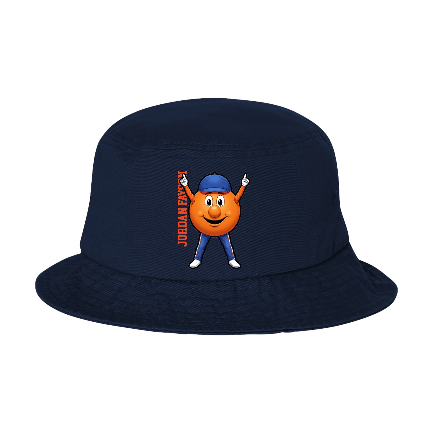 Bucket Cap — Name Vertical in Navy
