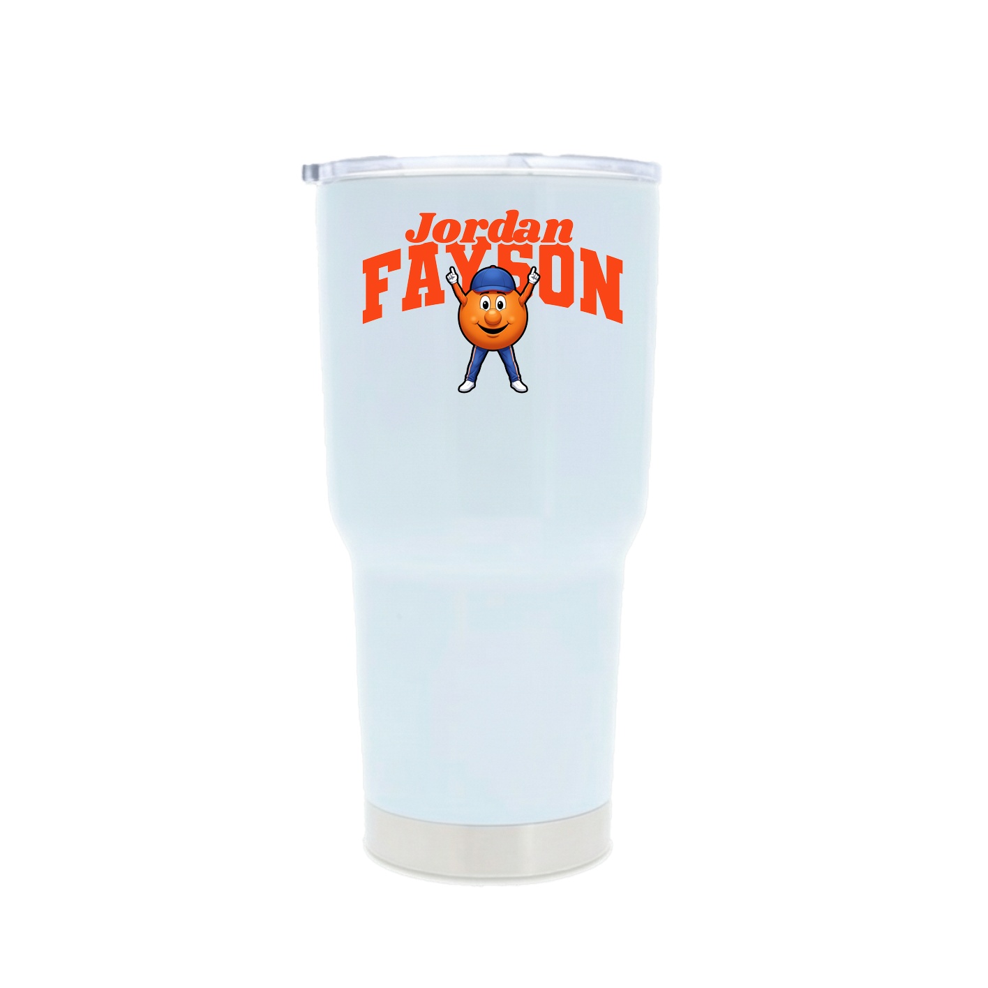 30oz Stainless Steel Tumbler — Signature Arch in White