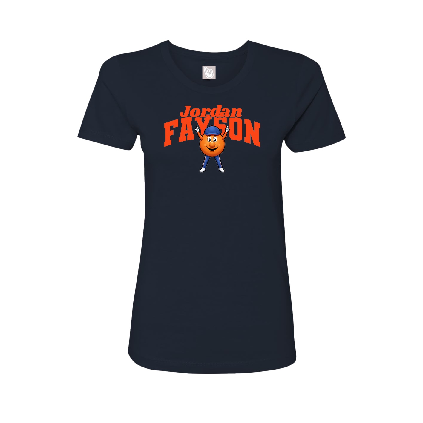 Fitted Women's Tee — Signature Arch in Navy