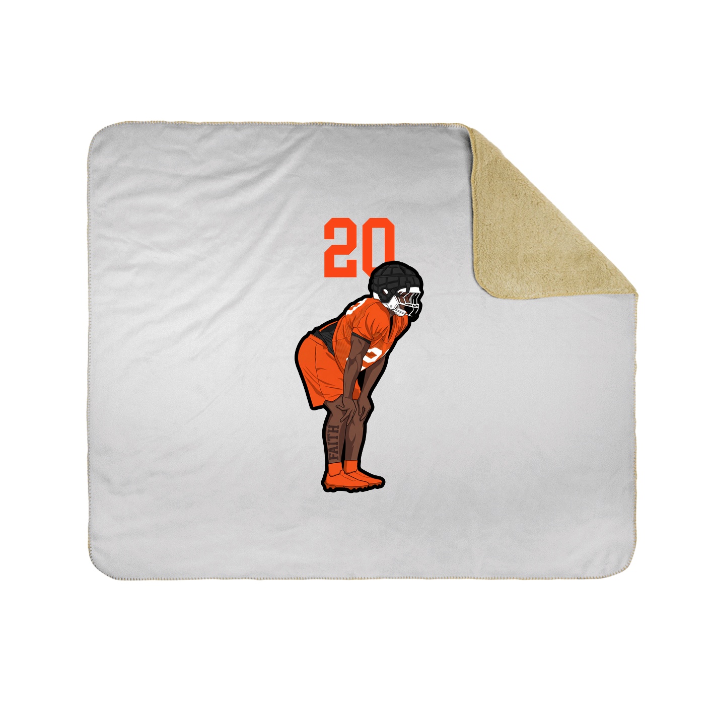 Throw Blanket — Number Top in White