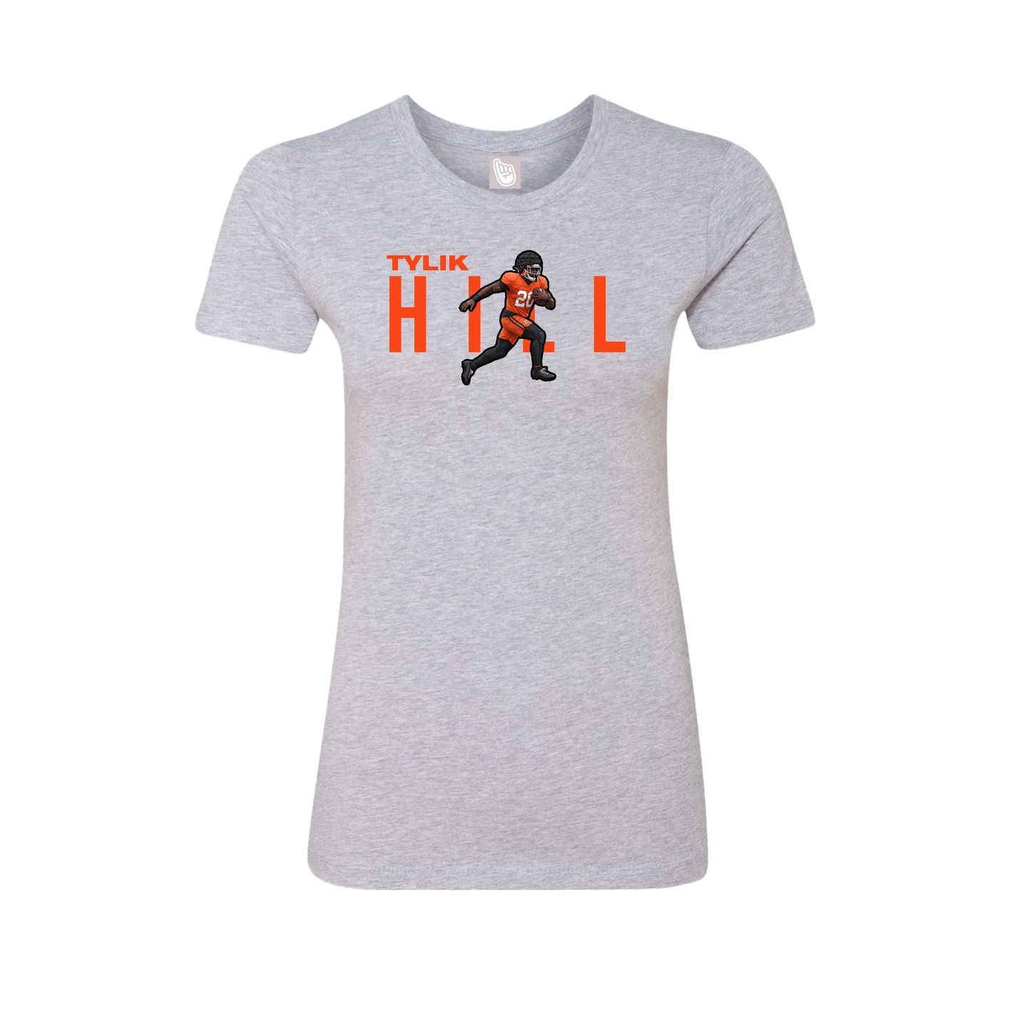 Fitted Women's Tee — Player Name in Grey