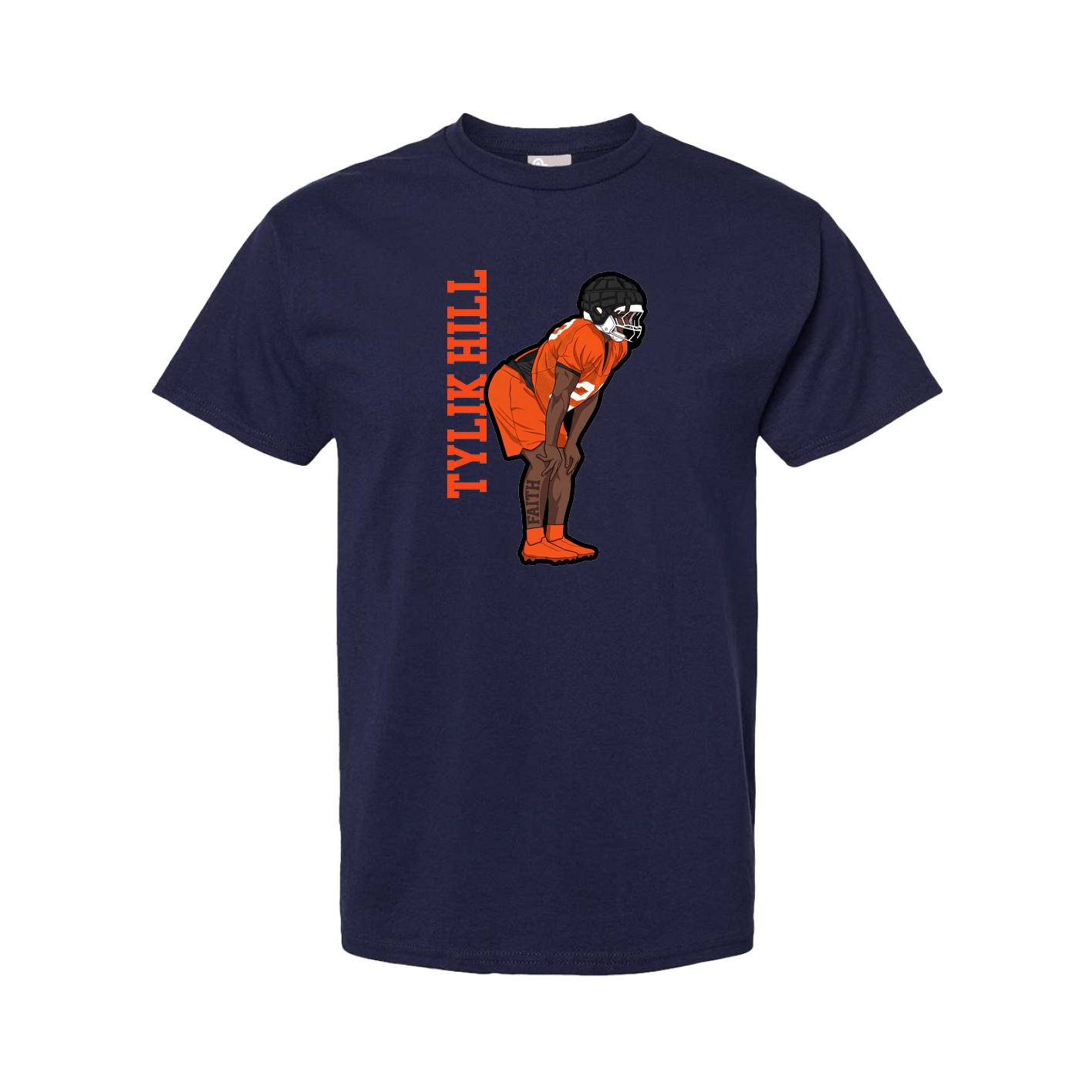 Tee — Name Vertical in Navy