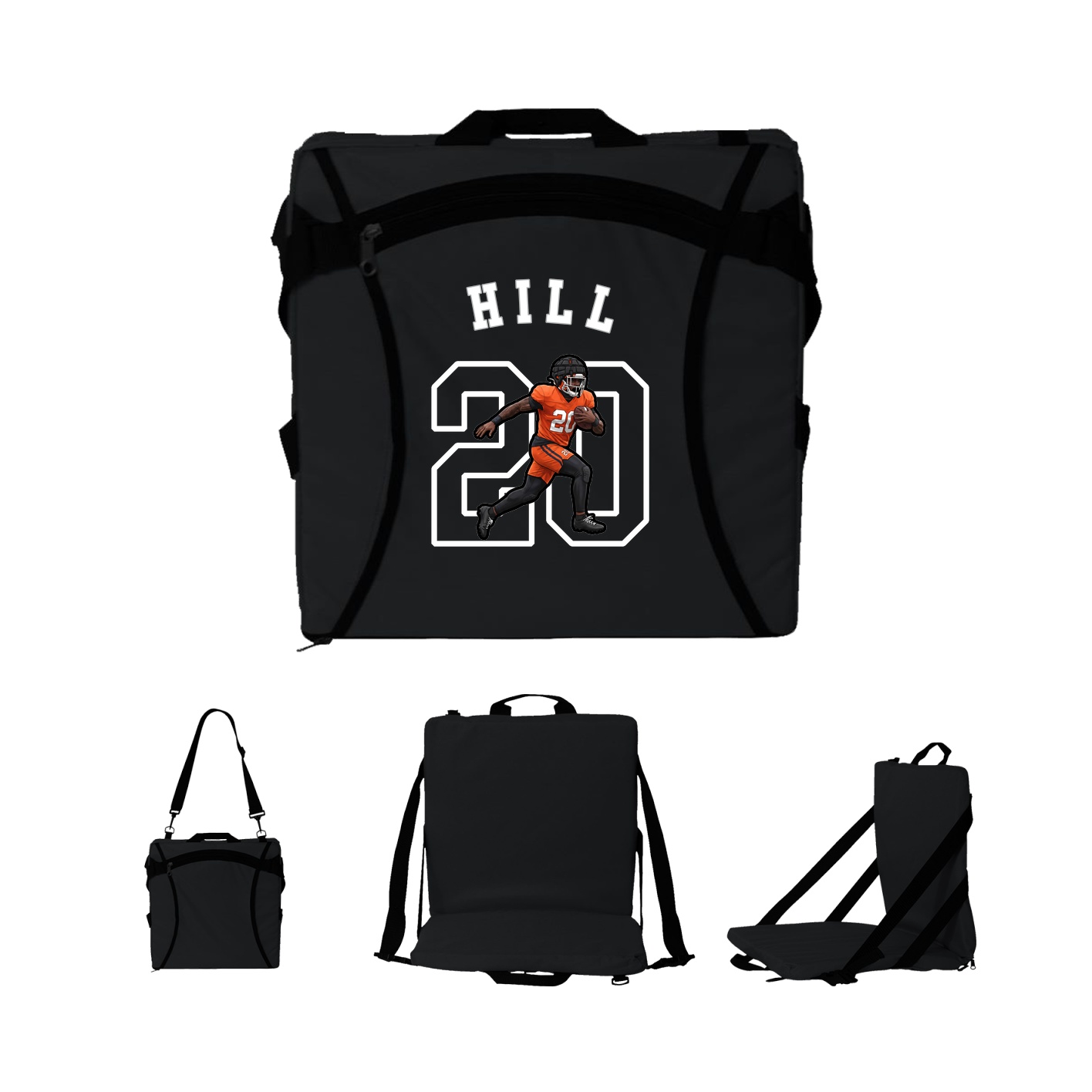 Folding Stadium Seat — Shirsey Arch in Black