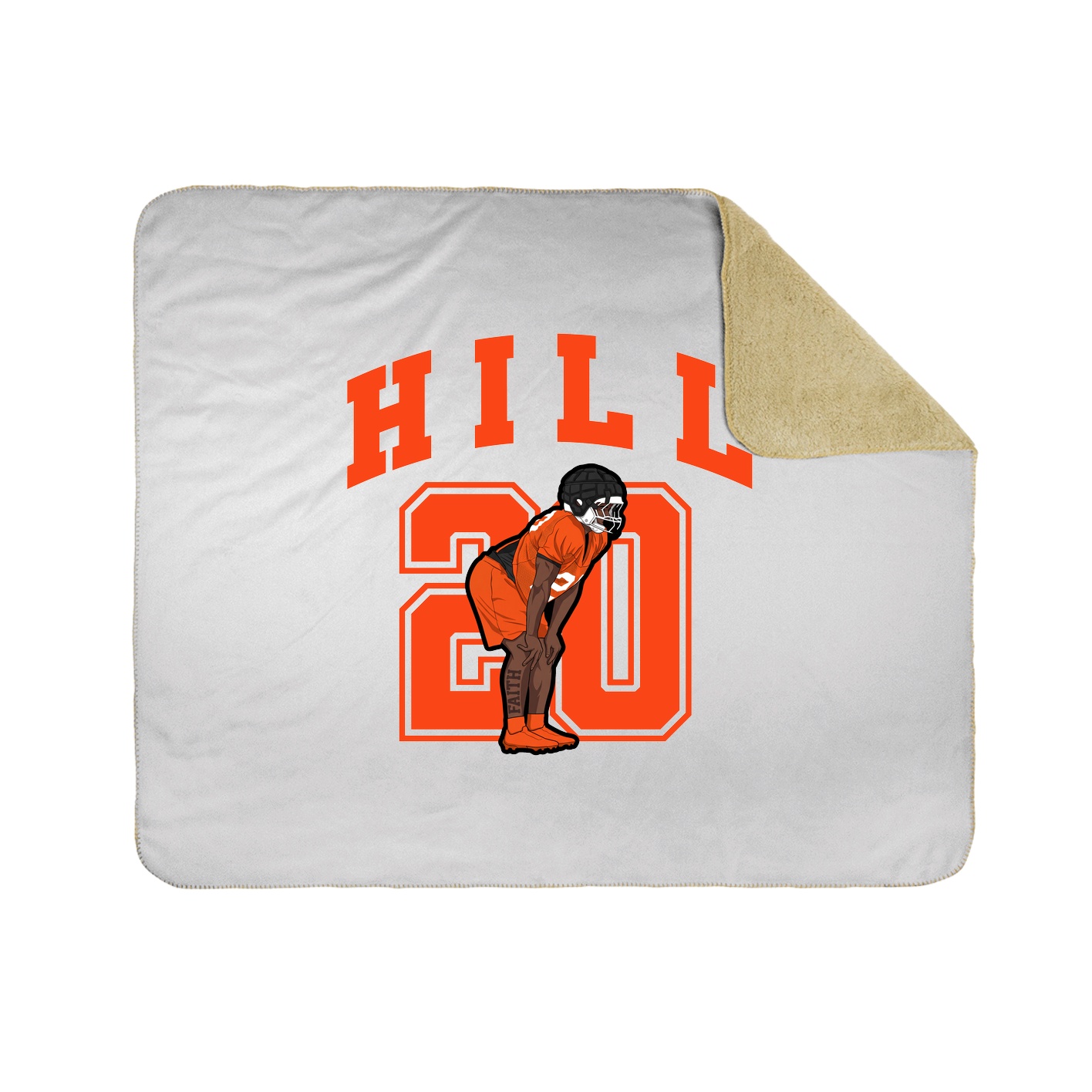 Throw Blanket — Number in White
