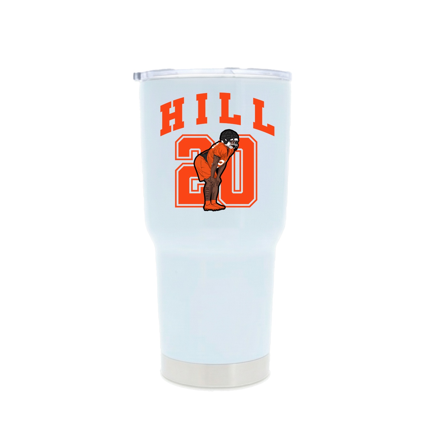 30oz Stainless Steel Tumbler — Number in White