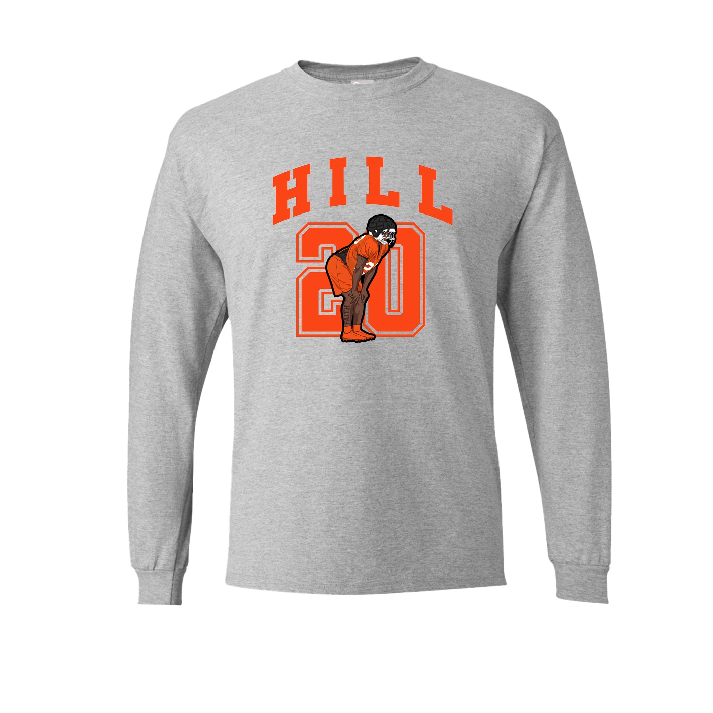Long Sleeve Tee — Number in Grey
