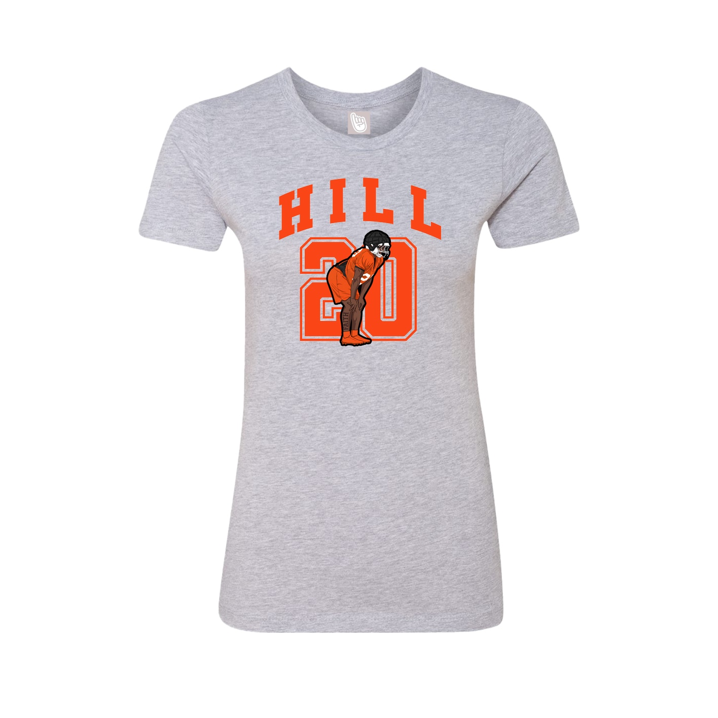 Fitted Women's Tee — Number in Grey