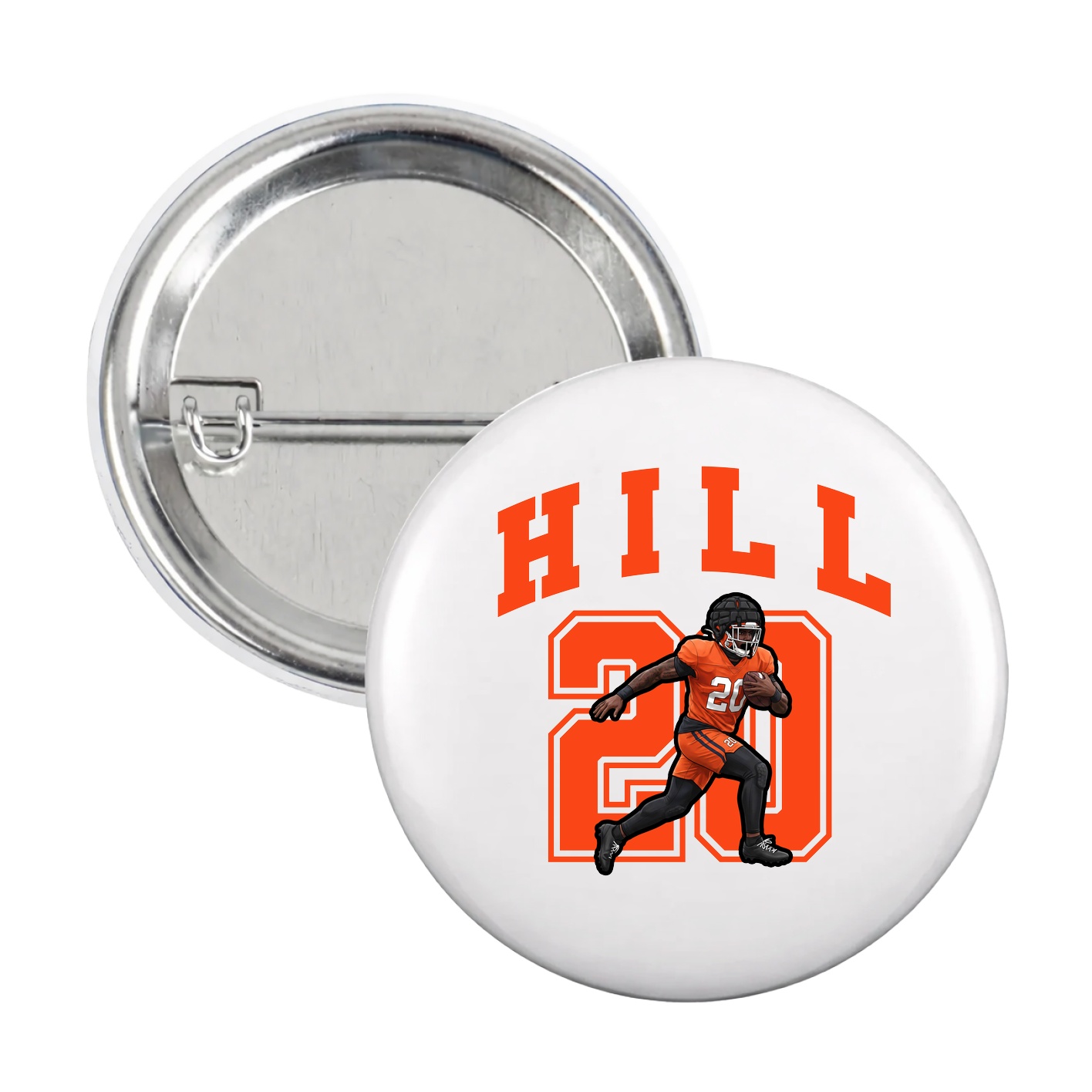 Game Day Button — Number in White
