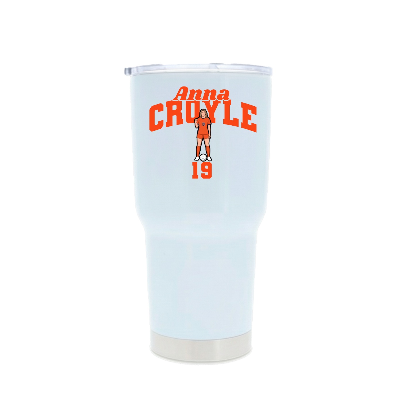 30oz Stainless Steel Tumbler — Signature Arch in White
