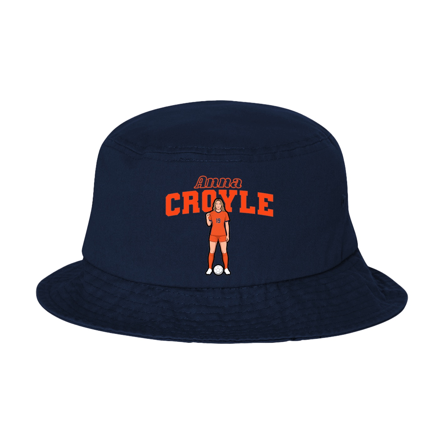 Bucket Cap — Name Arch in Navy