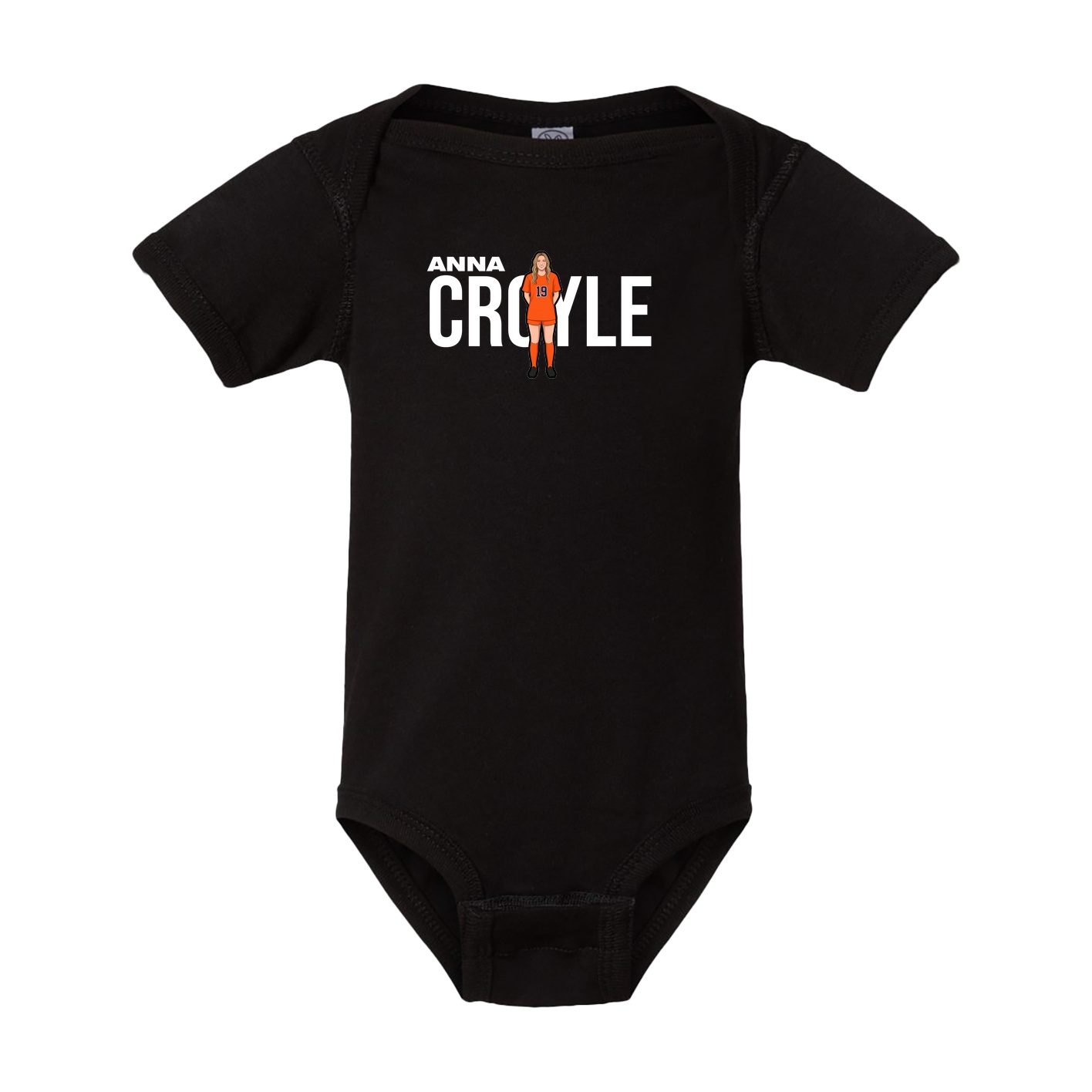 Baby Onesie — Player Name in Black