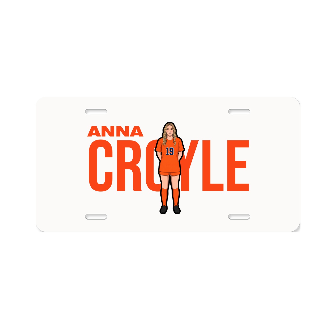 License Plate — Player Name in Classic