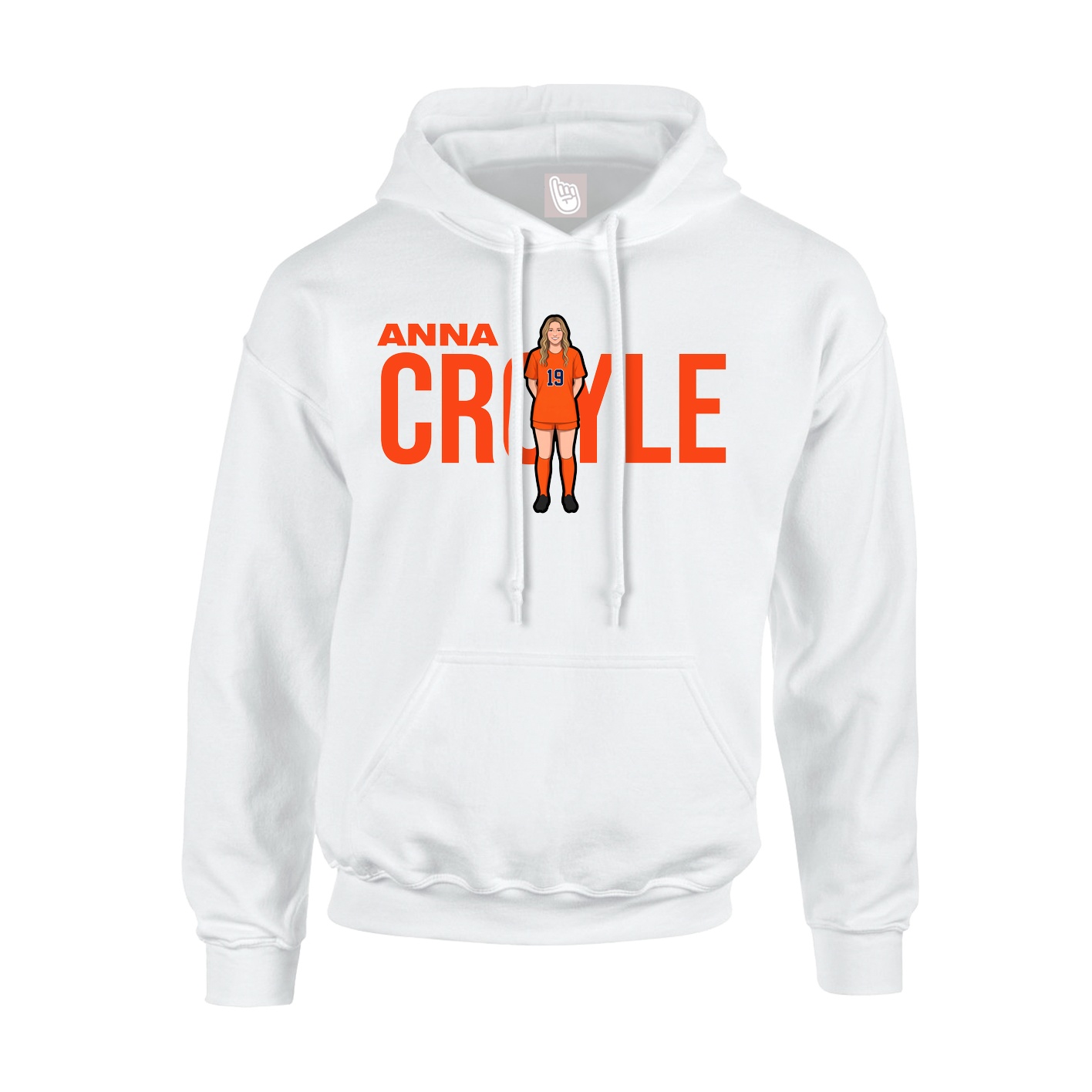 Youth Hoodie — Player Name in White