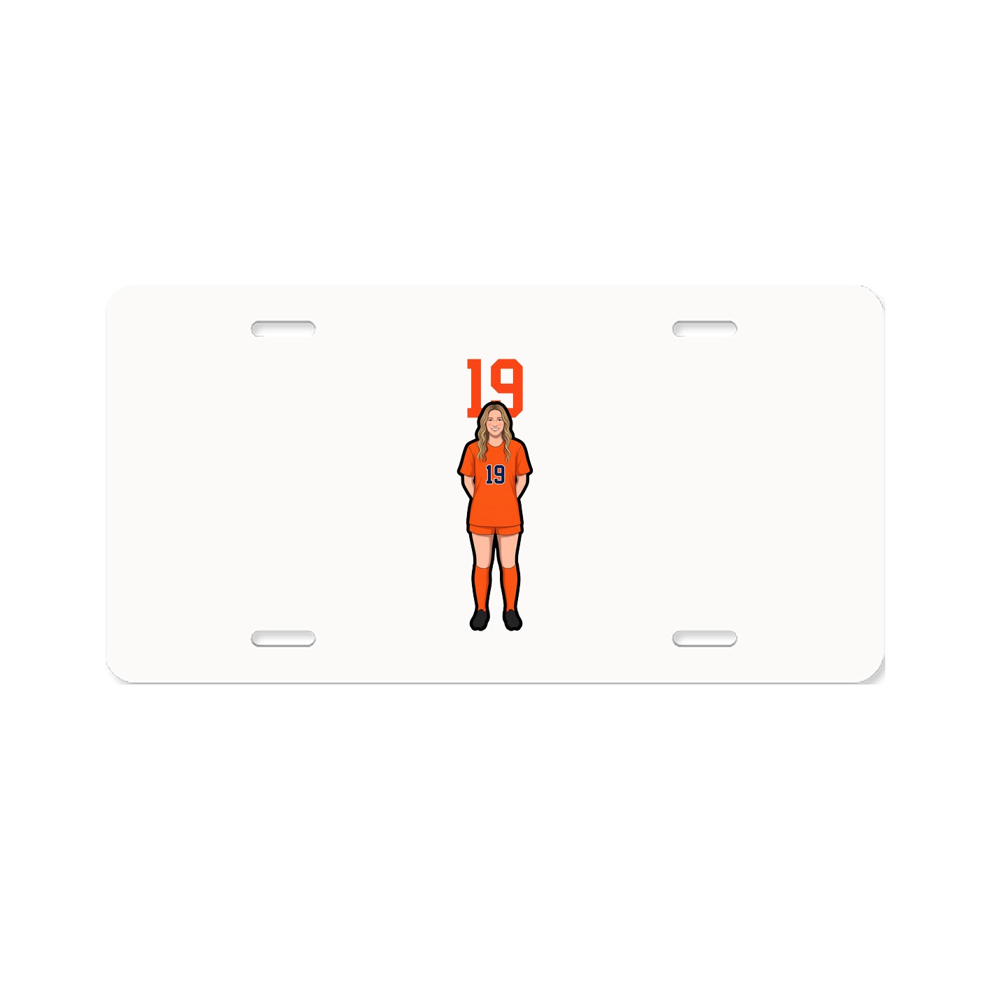 License Plate — Number Top in Classic