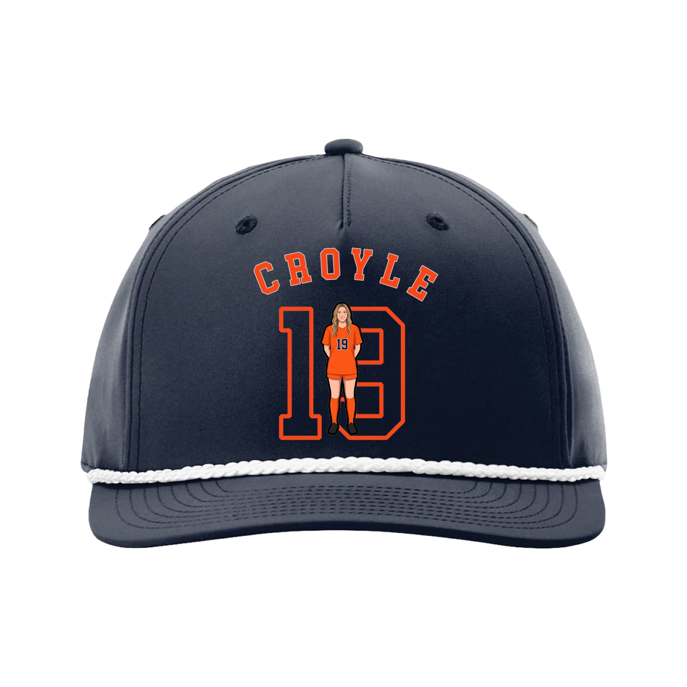 Five-Panel Classic Rope Cap — Shirsey Arch in Navy