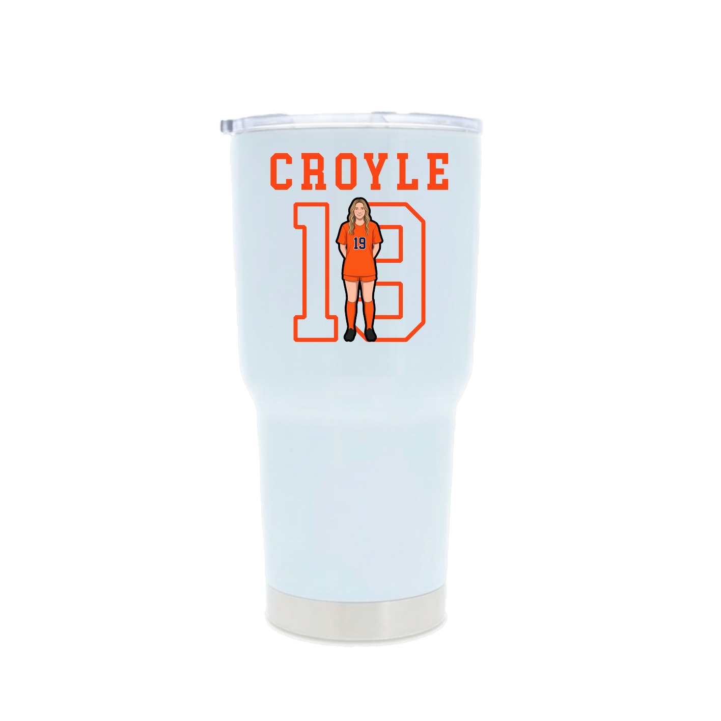 30oz Stainless Steel Tumbler — Shirsey in White