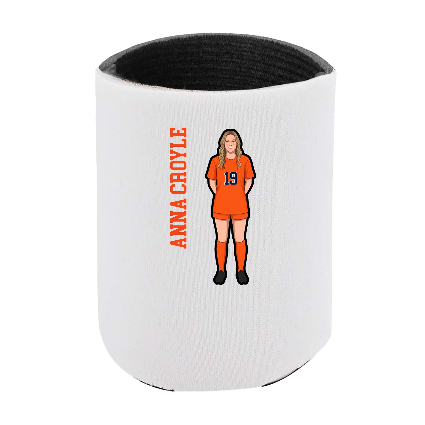 Can Holder — Name Vertical in White